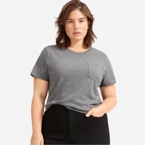 Everlane box-cut tee with pocket (grey, M)
